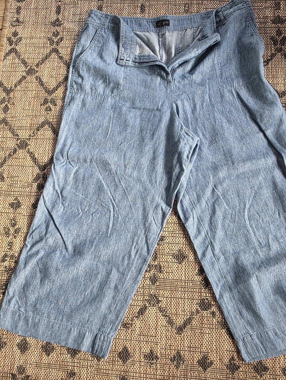 Talbots Light Blue Denim-Style Pants - Picture 2 of 5